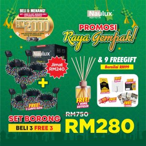 Beli 3 Percuma 3 Lampu Raya + 9 FreeGift (Set Borong)