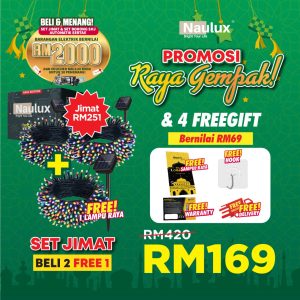 Beli 2 Percuma 1 Lampu Raya + 4 FreeGift (Set Jimat)